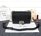 2017 Le Boy Chanel Flap Shoulder Bag Original Caviar Leather A67085 Black A67085