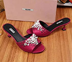 2017 Miu Miu women Slippers in Silk BMS0219