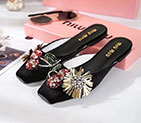2017 Miu Miu women Slippers in Velvet BMS0272
