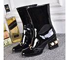 2017 gucci women Boots shoes in Patent leather Heel Height 7cm