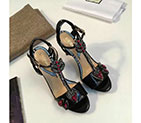 2017 gucci women high-heeled shoes Heel Height 8.5cm