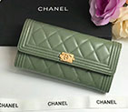 2018 Boy Chanel Embroidery Bi-Fold Wallet Original Caviar Leather A80286