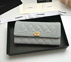 2018 Boy Chanel Embroidery Bi-Fold Wallet Original Caviar Leather A80286