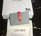 2018 CELINE STRAP ACCORDEON CARD HOLDER IN GRAINED CALFSKIN AND SHINY CALFSKIN