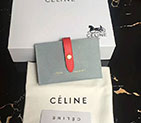 2018 CELINE STRAP ACCORDEON CARD HOLDER IN GRAINED CALFSKIN AND SHINY CALFSKIN