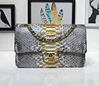 2018 Chanel Classic Flap Bag Original Python Leather 1112