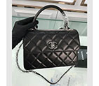 2018 Chanel Classic Top Handle Bag Original Lambskin Leather A92236