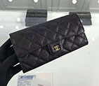 2018 Chanel Matelasse Bi-Fold Wallet Original Calfskin leather A80758 Black A80758