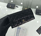 2018 Chanel Matelasse Bi-Fold Wallet Original Lambskin leather A80758 Black A80758