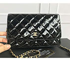 2018 Chanel WOC A84236 Original Patent Leather Flap Bags Gold A84236