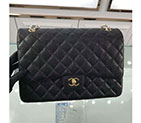 2018 Classic Chanel Maxi Double Flaps Bag A58601 Original Caviar Leather A58601