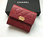 2018 Le Boy Chanel Matelasse Tri-Fold Wallet A80734