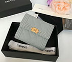 2018 Le Boy Chanel Matelasse Tri-Fold Wallet A80734