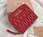 2018 Miu Miu MADRAS GOAT LEATHER WALLET