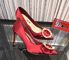 2018 Miu Miu women shoes in silk Heel 8cm
