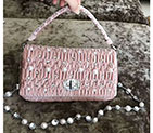2018 MiuMiu Chain Tote Bag with Pearl diamond