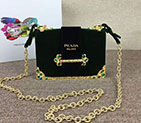 2018 Prada Women velvet shoulder bag