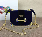 2018 Prada Women velvet shoulder bag