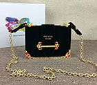 2018 Prada Women velvet shoulder bag