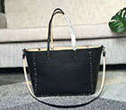 2018 Valentino Garavani Guitar Rockstud Rolling Double reversible tote in calfskin
