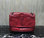 2018 YSL Baby Niki Chain Bag in Crinkled Quilted Leather 533037