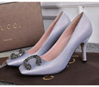 2018 gucci women high-heeled shoes 8.5cm in silk
