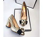 2018 gucci women shoes in Calfskin leather Heel 7.5cm