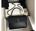 2019 Chanel small flap bag with top handle A92236