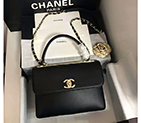 2019 Chanel small flap bag with top handle A92236