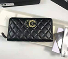2020 Chanel Matelasse Zip Around Wallet A50071