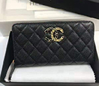 2020 Chanel Matelasse Zip Around Wallet A50071