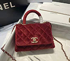 2021 Chanel mini flap bag with top handle AS2215