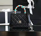 2021 Chanel mini flap bag with top handle AS2215