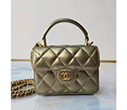 2021 Chanel mini flap bag with top handle AS2214