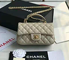 2021 Chanel mini flap bag with top handle AS2431