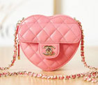 2022 chanel Heart Clutch With Chain AP2784