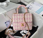 2023 Chanel MINI FLAP BAG WITH TOP HANDLE AS4035