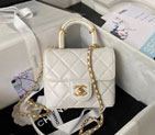 2023 Chanel MINI FLAP BAG WITH TOP HANDLE AS4035