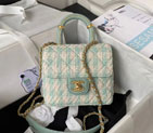 2023 Chanel MINI FLAP BAG WITH TOP HANDLE AS4035