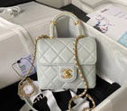2023 Chanel MINI FLAP BAG WITH TOP HANDLE AS4035