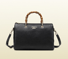 Bamboo shopper leather boston bag