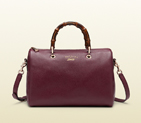 Bamboo shopper leather boston bag