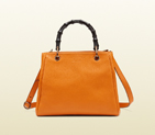 Bamboo shopper leather tote