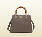 Bamboo shopper leather tote