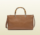 Bamboo shopper leather tote