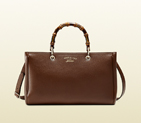 Bamboo shopper leather tote