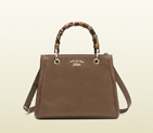 Bamboo shopper leather tote
