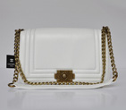 Boy Chanel Flap Shoulder Bag Calf Leather A69010 White A69010