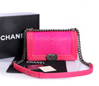 Boy Chanel Flap Shoulder Bag Genuine Python Leather A37003 Rose A37003