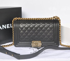Boy Chanel Flap Shoulder Bag Original Sheepskin Leather A67086 Black A67086